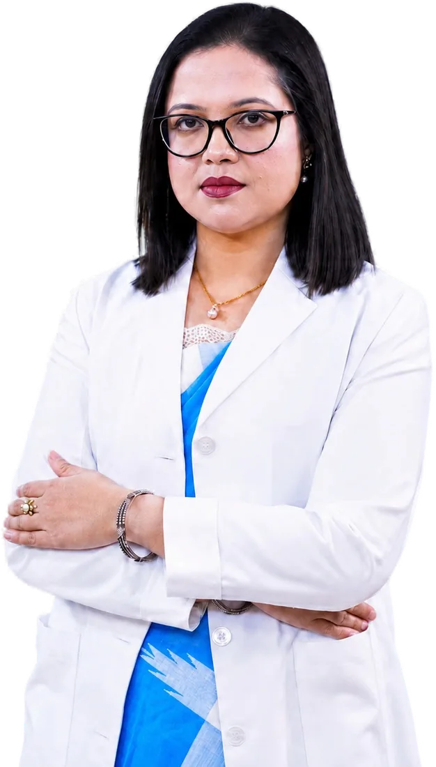 Dr. Sifat-E-Aman in a white doctor's coat, arms folded.